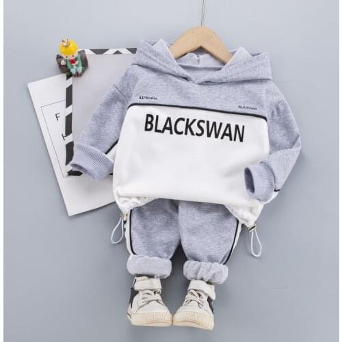 Spring Autumn Kids Clothes Sets Baby Patchwork Cotton Sports Hoodies Shirt Pants Sets Children Boys Kids Casual Suit 0-5 YEARS