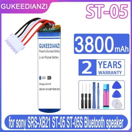 GUKEEDIANZI speaker Replacement Battery ST-05 3800mAh for sony SRS-XB21 ST-05 ST-05S Bluetooth speaker