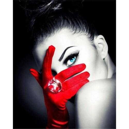 Women wearing diamond rings 3D DIY Diamond Painting Cross Stitch Diamond Embroidery Diamond Mosaic Halloween/Christmas decor