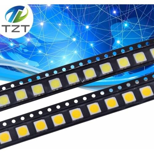 100pcs 5050 Led White Leds High-brightness Diodo Azul Luz 6500k Smd Light-emitting Diodes Smd 5050 White Light Diodo 18lm