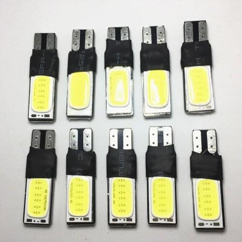 100 pcs White Interior Bulb Light T10 LED 194 168 W5W COB Car DC 12v Parking Backup Brake Lamps Canbus Cars xenon Auto Led