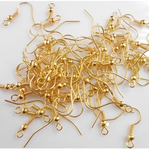 100pcs DIY Earring Findings Earrings Clasps Hooks Fittings DIY Jewelry Making Accessories Iron Hook Earwire Components 5 Colors