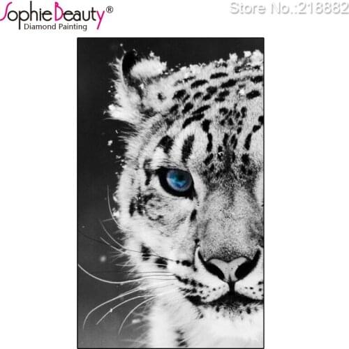 2018 Real New Arrival Diamond Painting Rhinestone Craft Lonely King Snow Leopard Diy Embroidery Cross Stitch Needlework Picture