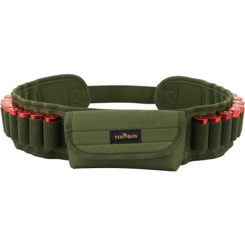Tourbon Hunting Gun Accessories Tactical Shotgun 12/16/20 Gauge Ammo Shells Bandolier Cartridge Belt Holder 20 Rounds Nylon
