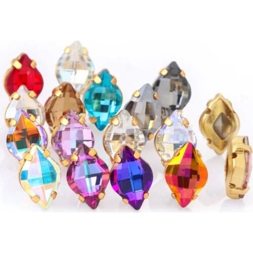 XiChuan DIY Jewelry Accessories Sew On Rhinestone Sticker Clothing Decoration Shaped Glass Beads DIY Jewelry Decoration Sticker