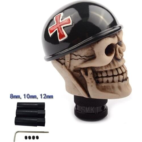 Black Pirate Skull Manual Automatic Gear Shift Knobs Car Styling Manual For Kia Nissan Gear Shifter Universal Palanca De Cambios