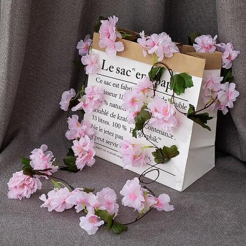 Flower Azalea Branch White Blossom Decorations Cherry Artificial Flowers Easy To Shape Garden Fake Leaves Silk+foam Sakura Vines