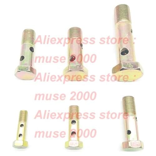 Double four hole M8 M10 M12 M14 m16 m18 M20 hollow screw Diesel engine oil recyle return tubing hinge hydraulic oil bolt Screw