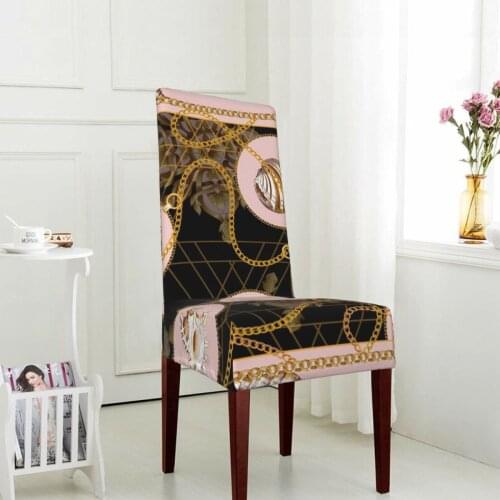 Covers Dining Chairs elastic Free Shipping Slipcover Modern Removable Anti-dirty Kitchen Seat Stretch Luxury Flowers Prints