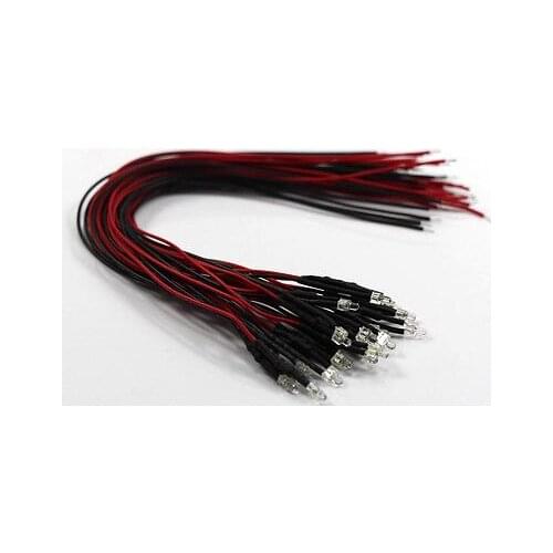 Evemodel 20pcs Pre Wired 1.9mm Flash 1.5 Hz LED 9v 12v ~18v Blue Led Lamp Light NEW L1219BF model train 1/35 railway modeling