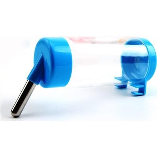 Personality Pet Water Drinking Feeder Hanging Puppy Dog Watering Bottle with Metal Pipe 350ml Pet Feeding Watering Supplies