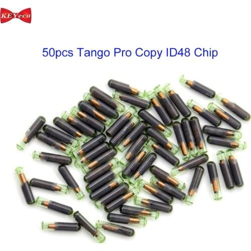 KEYECU 50pcs ID48 Car Key Transponder Chip After Market Tango Pro Copy T6 ID48 Chip