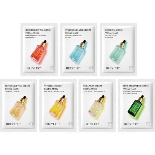 Face Mask Collagen Facial Sheet Mask Retinol Treatment Serum Moisturizer Skin Care Anti Aging Vitamin C Mask