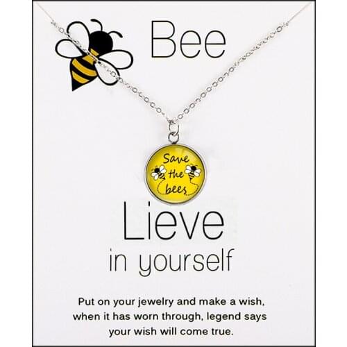 Top Sale Friendship Statement Big Sister Middle Little Sisters Flamingo Unicorn Fashion Honeybee Bees Bee Necklaces for Women