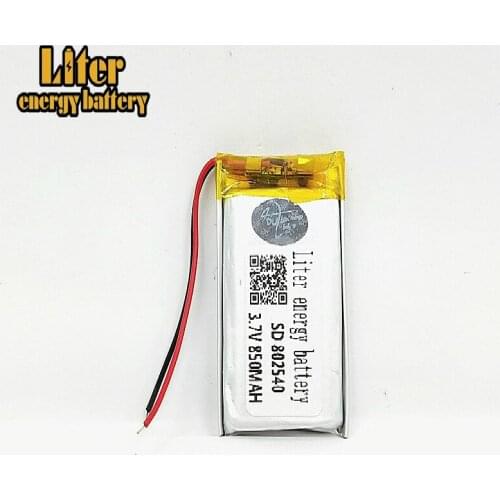Liter energy battery 3.7V tablet battery with high rate battery 850mAh 802540