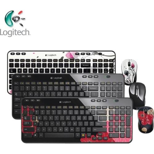 Logitech MK365 2.4GHz Wireless Mouse Keyboard Combo Set Mini Multimedia Keyboard Mice for Office Notebook Laptop Desktop PC