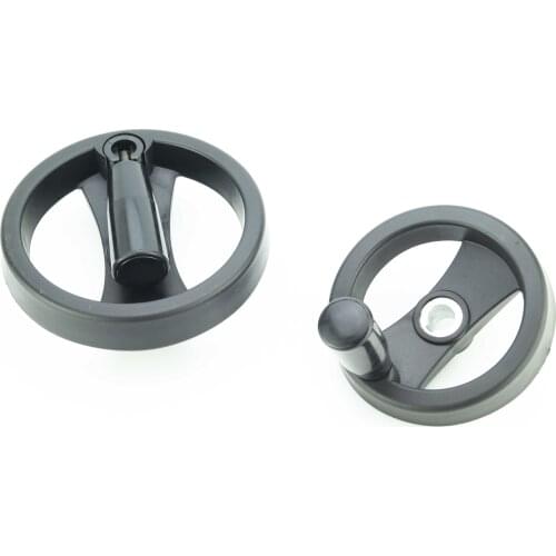 12*125 Technopolymer Two Spokes handwheel , plastic handwheel with folding handle machine handwheel