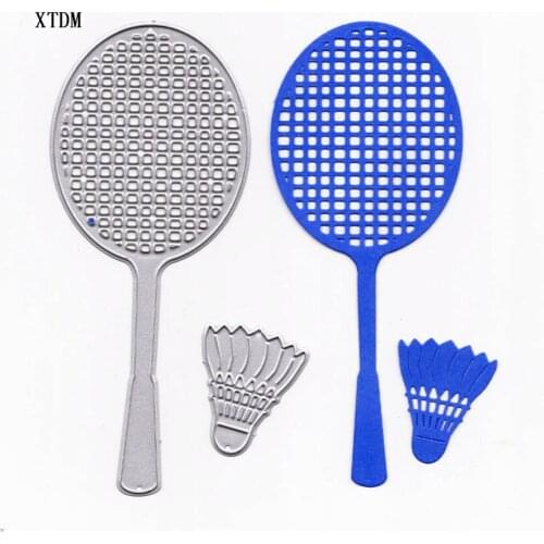 Metal Badminton racket paper die cutting dies for Scrapbooking/DIY Easter wedding Halloween Easter card