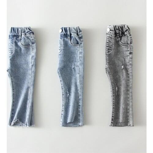 Fashion Girls Denim Pants Boot Cut Pants For Baby Girls Kids Jeans Trousers For 1-6Y Toddler Jeans Kids Girl Clothes