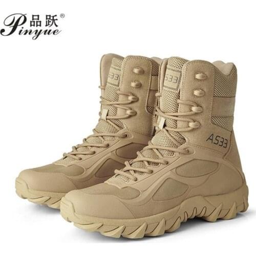 Men Tactical Boots Outdoor Trekking Boots Men Shoes Army Climbing Boots Camping Shoes Men Tourism 36--46