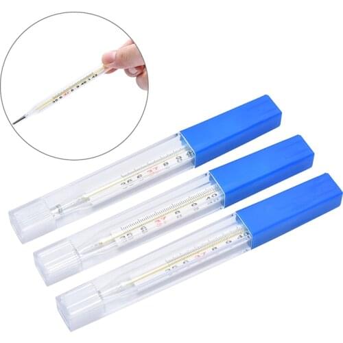1pc Body Temperature Measurement Device Armpit Glass Mercury Thermometer Home Health Care Product Large Size Screen