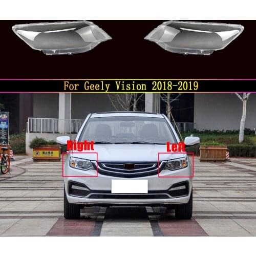 Car Front Headlamp Glass Lamp Transparent Lampshade Shell Headlight Cover For Geely Vision 2018 2019 Auto Light Housing Case