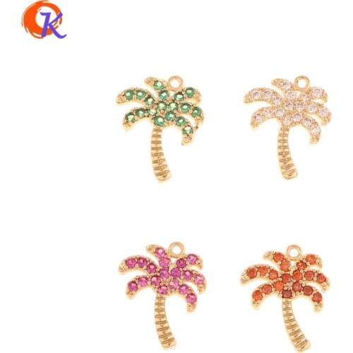 Cordial Design 20Pcs 10*13MM Jewelry Accessories/CZ Charms/DIY Making/Genuine Gold Plating/Hand Made/Rhinestone Earring Findings