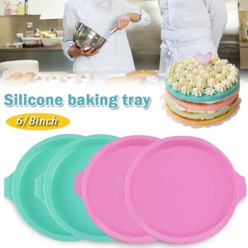 Silicone Layered Cake Round Shape Mold Kitchen Bakeware DIY Desserts Mousse Cake Moulds Non-Stick Baking Pan Tools Accessories