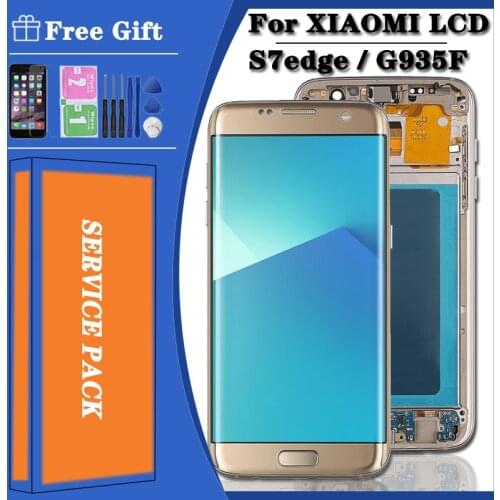 Super Amoled LCD For SAMSUNG Galaxy S7 edge display G935 SM-G935F Display and Touch Screen Digitizer Assembly Replacement Parts