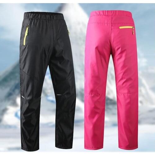 Girls Boys Waterproof Windproof Ski Pants 2020 Autumn Winter Warm Snow Children Outdoor Pants Polar Fleece Trousers