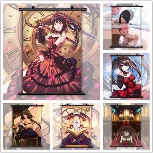 WTQ Date A Live Tokisaki Kurumi HD Print Wall Poster Canvas Painting Retro Anime Posters Wall Decor Wall Art Picture Home Decor