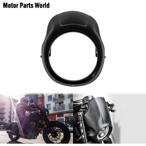Motorcycle Bright Black Headlight Fairing Cover Front Headlamp Windscreen For Honda Rebel CMX 300 500 Models 2017-2019