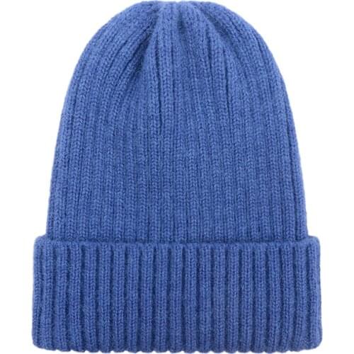 Winter Hats for Women Solid Knitted Mens Gifts Beanie Cap Grey Black Blue Red Dusty Pink