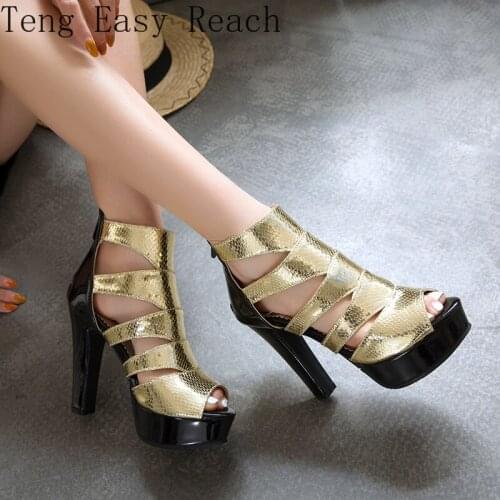 2021 New Summer Platform Sandals Women Shoes Thick Heels Sandals High Heels Suede Fashion Sandals Plus Size 34-43