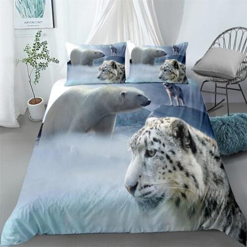 3d polar bear christmas bedding set king queen double full twin single size duvet cover pillow case bed linen set
