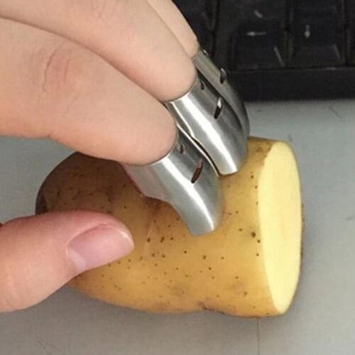 4pcs/set Stainless Steel Finger Hand Guard Finger Protector Knife Slice Chop Safe Slice Cooking Tools