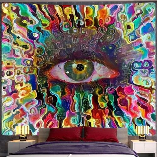 Abstract sketch character tapestry Bohemian wall decoration home art decoration Hippie Mandala psychedelic scene mattress