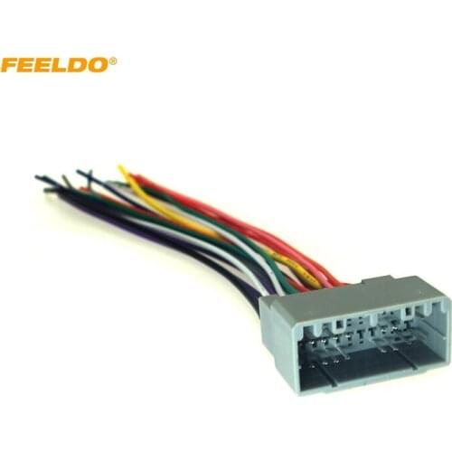 FEELDO Car Audio Radio Wire Harness Plug Cable For Chrysler Dodge Jeep Install Aftermarket Stereo Wire Adatper #HQ3145