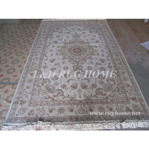 Free shipping 6'X9' 160 Line Hand-knotted Wool and silk Oriental Persian carpet handmade carpet