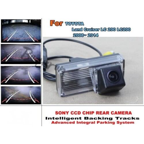 For TOYOTA Land Cruiser LC 200 LC200 2008~ 2014 Intelligent Car Parking Camera / with Tracks Module Rear Camera CCD Night Vision