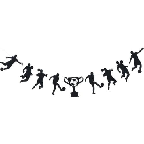 Birthday Party Banner Football Themed Garland Christmas Garland Gingerbread Men Streamer Bunting Banner Hanging Decoration A35