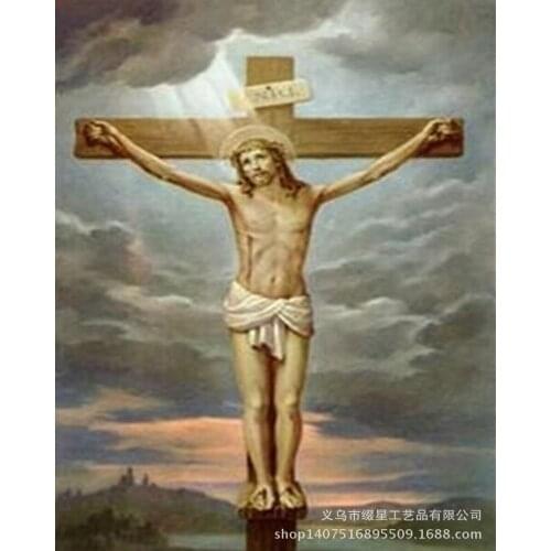 Jesus on the cross - Wholesale full and square drill diy diamond painting diamond embroidery mosaic Wall art picture Unique gift