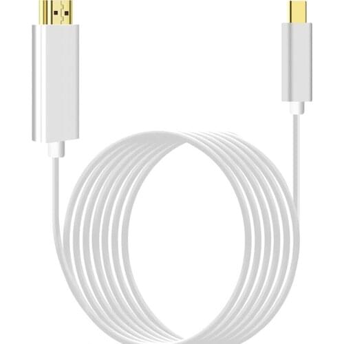 1.8M Type-C to HDMI Compatible Cable USB 3.1 to Male to Male Suitable for Mobile Computer TV