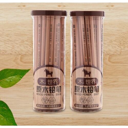 Pencil S907 Log Elementary school children sketch painting wholesale 2B pencil Creative Environmental protection