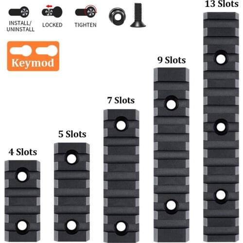Keymod Rail Mount Metal Bar 4 5 7 9 13 Slot Handguard Gun Accessories Tacticle Hunting