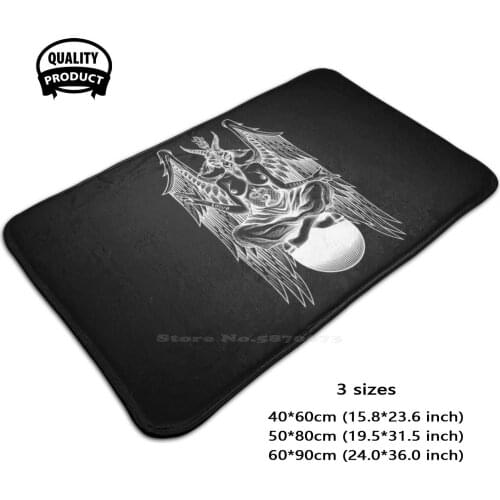 Baphomet Goat 3D Household Goods Mat Rug Carpet Foot Pad Baphomet Devil Satan Occult 666 Demon Goat Satanic Satanist Pentagram