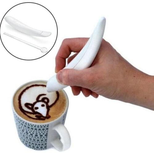 Creative Coffee Cake Coffee Carved Pen Pastry Tools Latte Baking Decoration Pen Spice Barista Pen Cake Tools Art