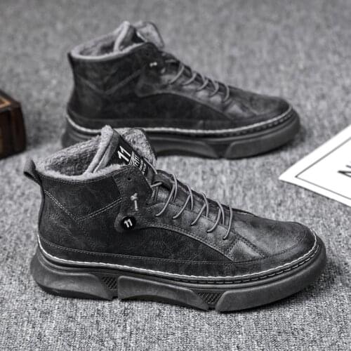 New Winter Mens Warm Short Boots Snow Boots Thickened Plus Cotton Light Cotton Shoes Zapatos De Hombre Chaussure Homme