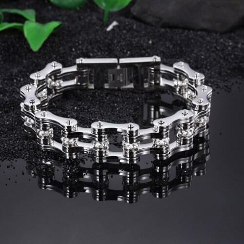 Stainless steel men 's bracelet domineering motorcycle chain bracelet titanium steel bracelet