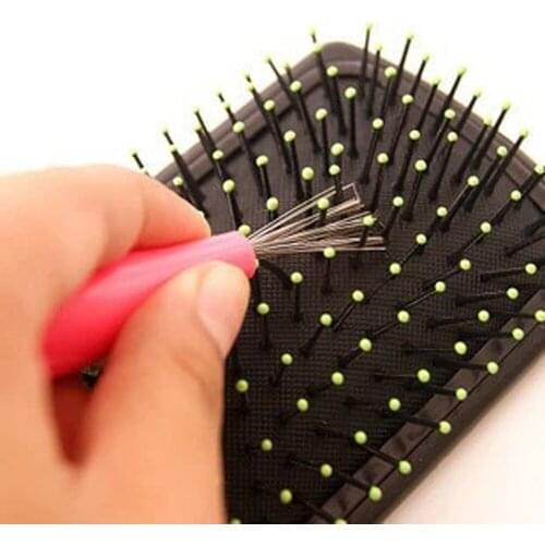 New Hair Brush Comb Cleaner Embedded Tool Plastic Cleaning Removable Handle Tangle Hair Brush Hair Care Salon Styling Tools
